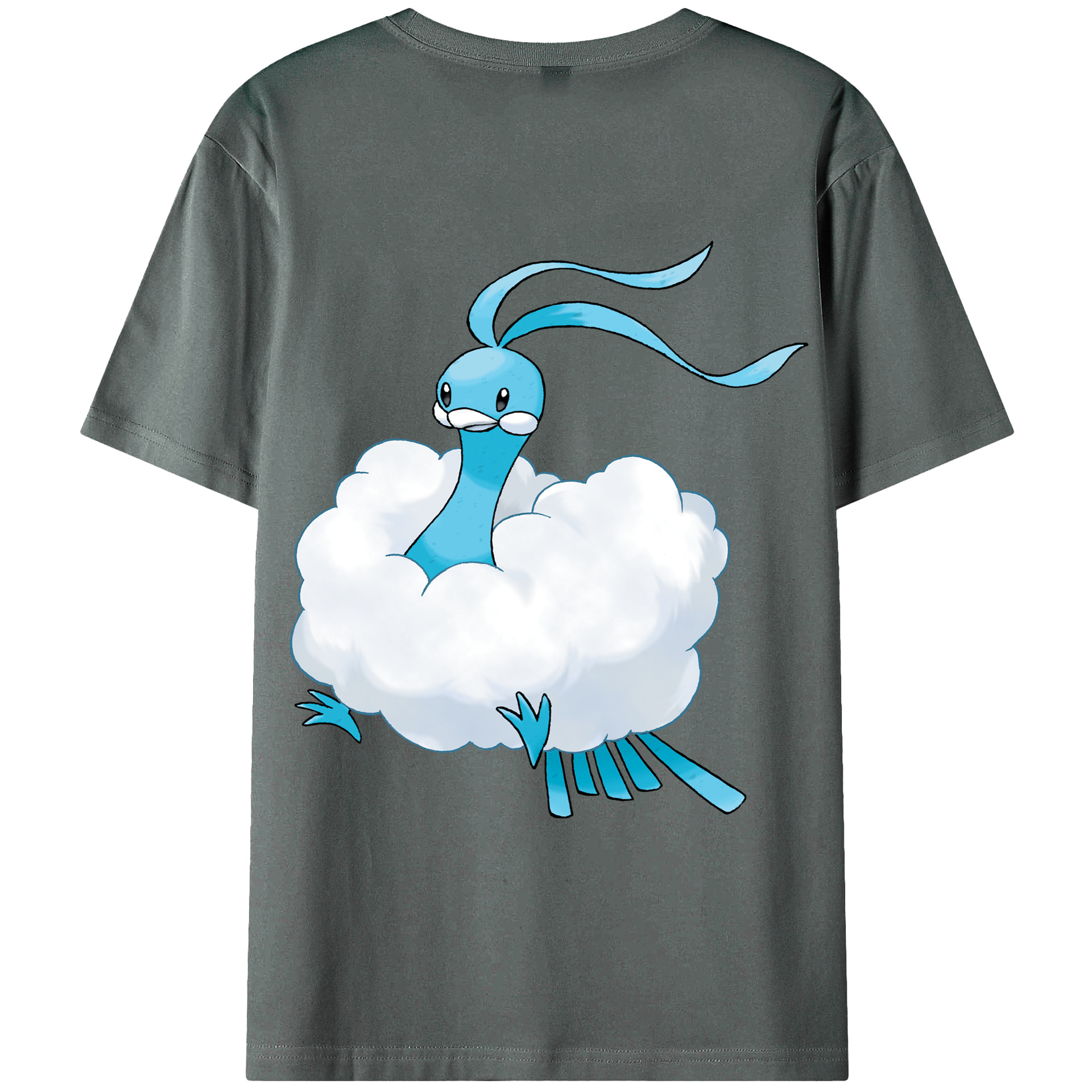 （画像用） ポケットモンスター Pokémon 綿100％ メンズ半袖Tシャツ（バックプリント） 通気性